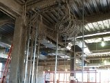 Started constructing the rack for the electrical equipment at the 2nd floor Facing East.jpg